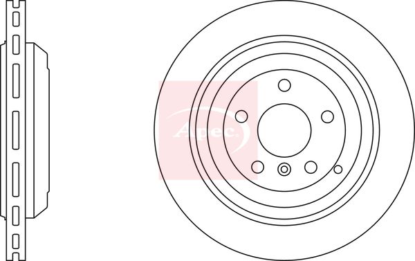 Apec DSK2384 Brake Disc - 1