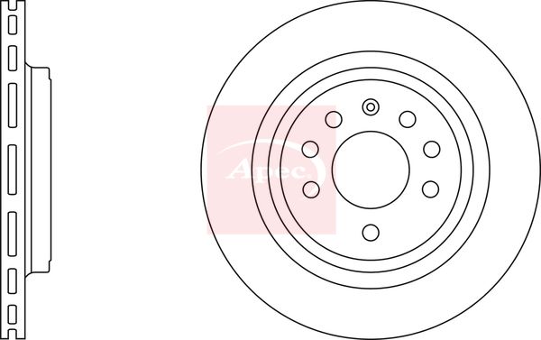 Apec DSK2385 Brake Disc - 1