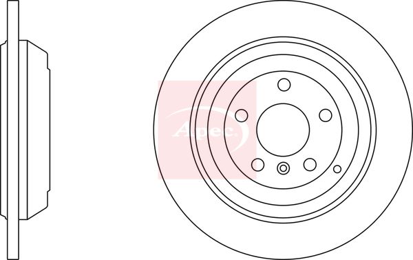 Apec DSK2386 Brake Disc - 1
