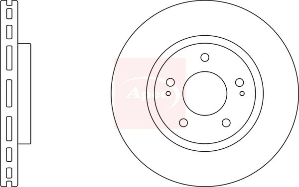 Apec DSK2388 Brake Disc - 1