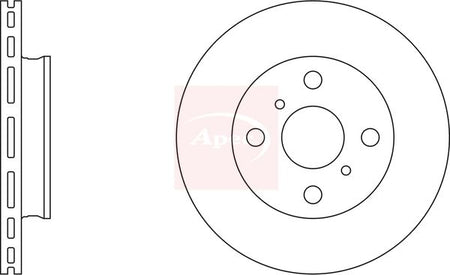 Apec DSK238 Brake Disc - 1