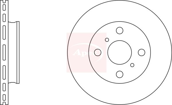 Apec DSK238 Brake Disc - 1