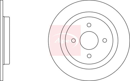 Apec DSK2391 Brake Disc - 1