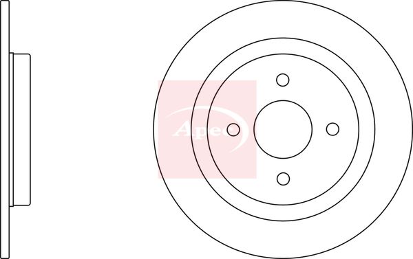 Apec DSK2391 Brake Disc - 1