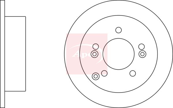 Apec DSK2393 Brake Disc - 2