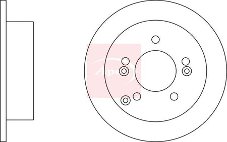 Apec DSK2393 Brake Disc - 2