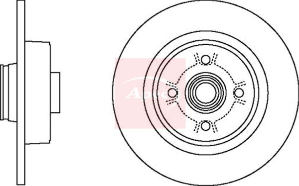 Apec DSK2398 Brake Disc - 1