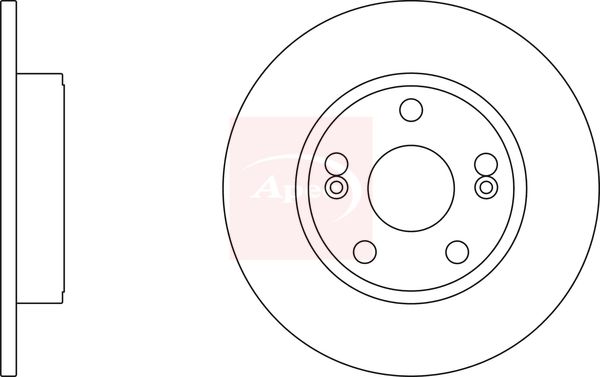 Apec DSK2414 Brake Disc - 1