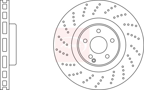 Apec DSK2434 Brake Disc - 1