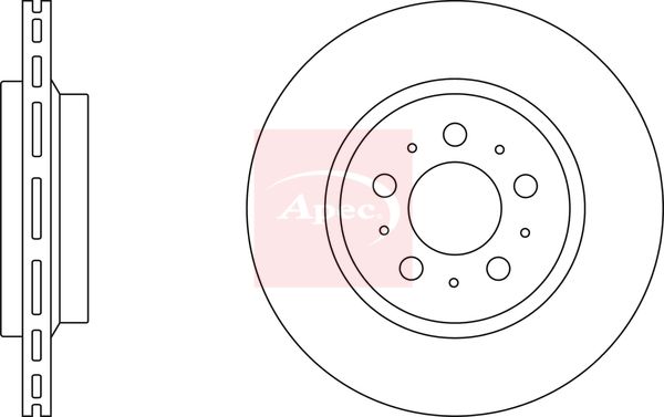 Apec DSK2441 Brake Disc - 1
