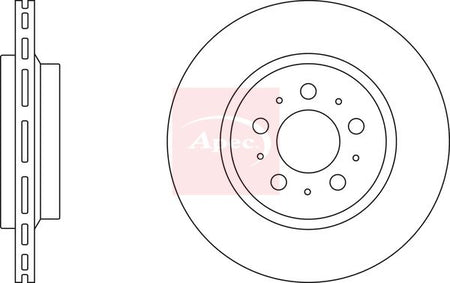 Apec DSK2441 Brake Disc - 1