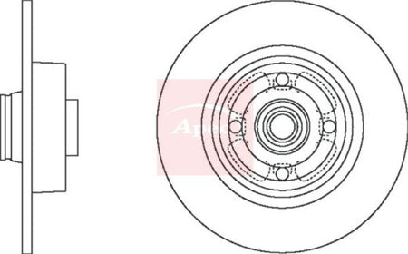 Apec DSK2442 Brake Disc - 1