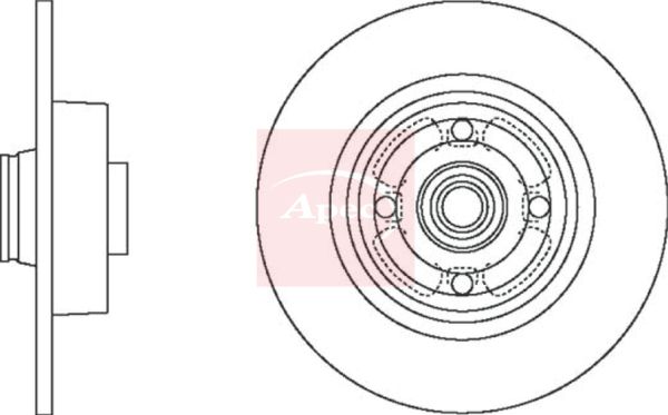 Apec DSK2442 Brake Disc - 1