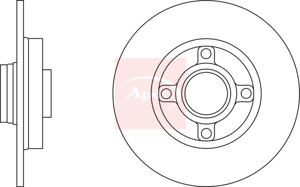 Apec DSK2444 Brake Disc - 1