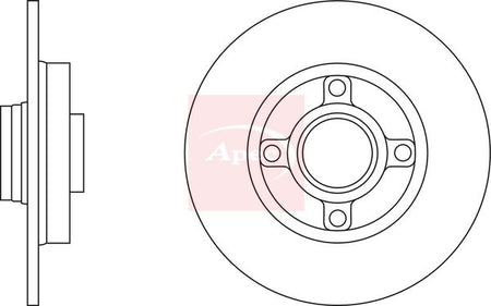 Apec DSK2444 Brake Disc - 1