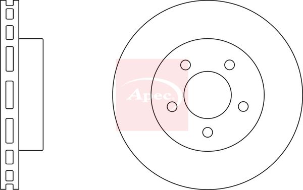 Apec DSK2445 Brake Disc - 1