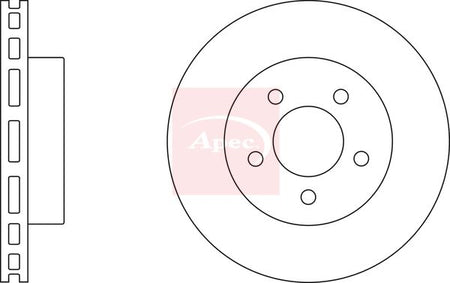Apec DSK2445 Brake Disc - 1