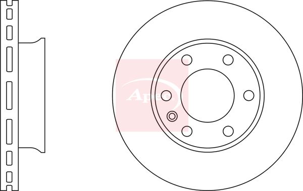 Apec DSK2448 Brake Disc - 1
