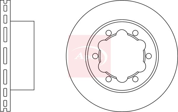 Apec DSK2450 Brake Disc - 1
