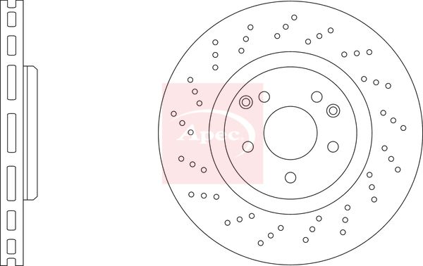 Apec DSK2453 Brake Disc - 1