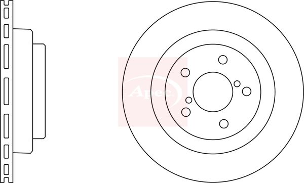 Apec DSK2456 Brake Disc - 1
