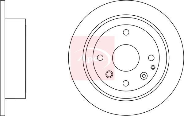 Apec DSK2485 Brake Disc - 1