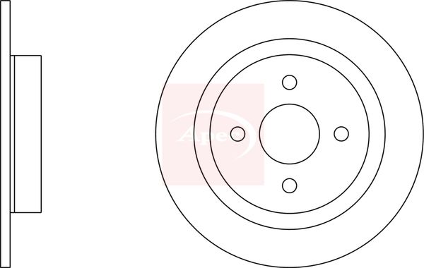 Apec DSK2488 Brake Disc - 1