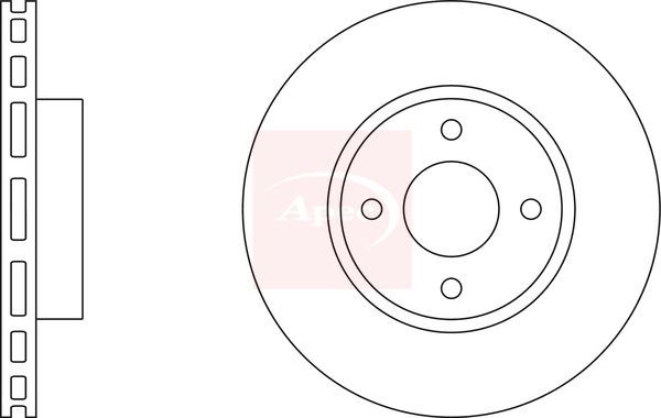 Apec DSK2492 Brake Disc - 1