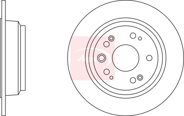 Apec DSK2494 Brake Disc - 1