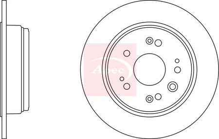 Apec DSK2495 Brake Disc - 1