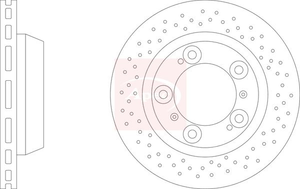 Apec DSK2503 Brake Disc - 1