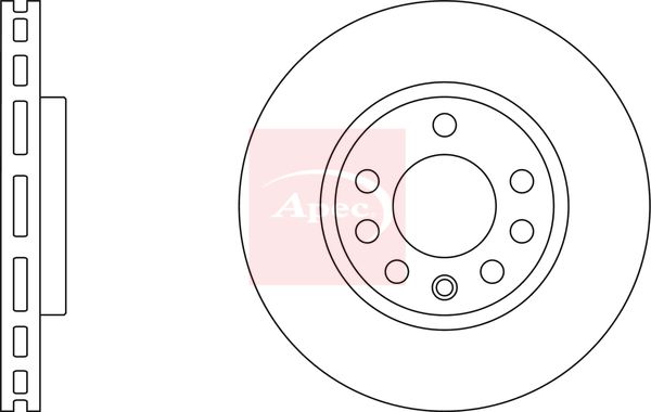 Apec DSK2508 Brake Disc - 1