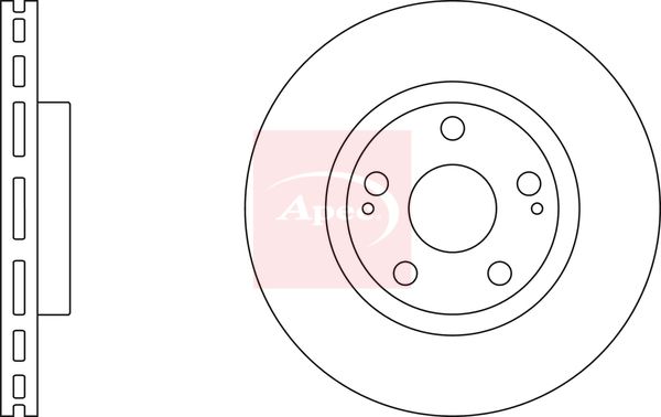 Apec DSK2513 Brake Disc - 1