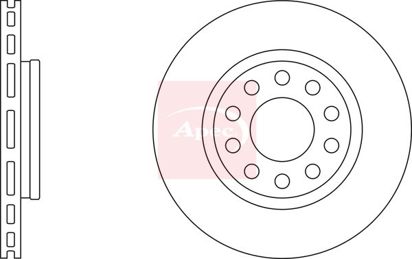 Apec DSK2519 Brake Disc - 1
