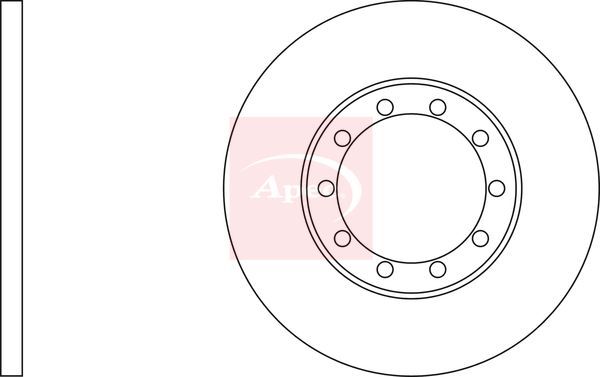 Apec DSK2527 Brake Disc - 1