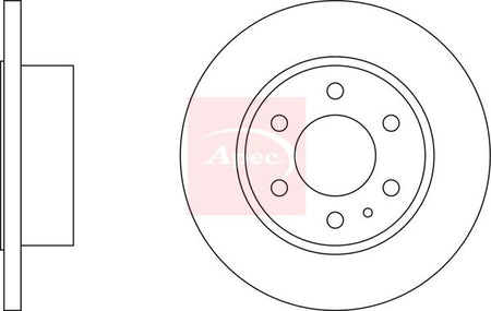 Apec DSK2533 Brake Disc - 1