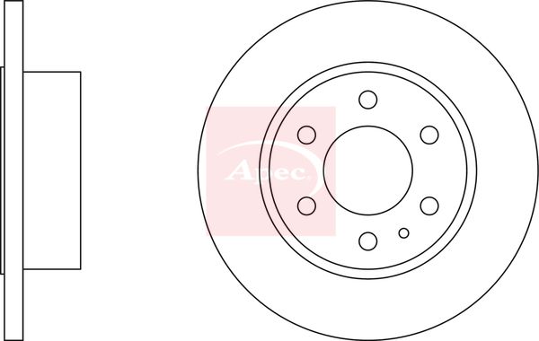 Apec DSK2533 Brake Disc - 1