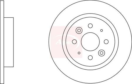 Apec DSK2538 Brake Disc - 1