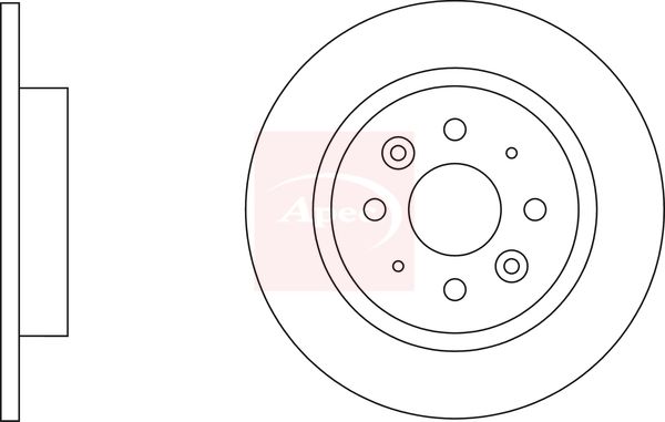 Apec DSK2538 Brake Disc - 1