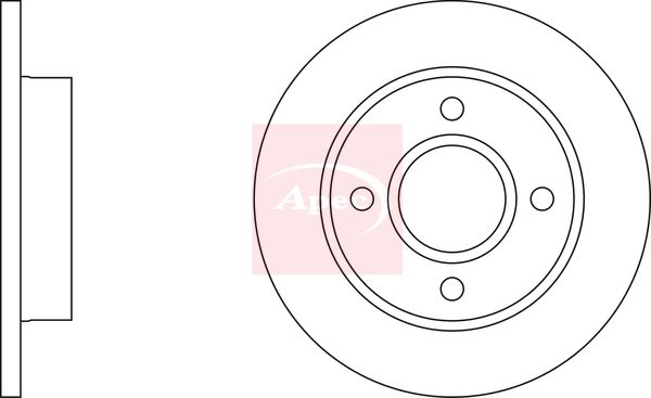 Apec DSK253 Brake Disc - 2