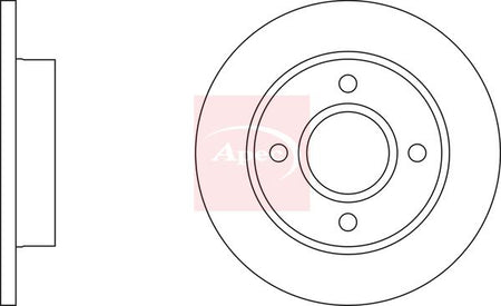 Apec DSK253 Brake Disc - 2