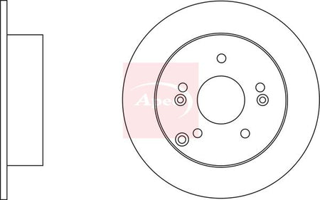 Apec DSK2548 Brake Disc - 1