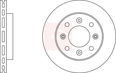Apec DSK2549 Brake Disc - 1