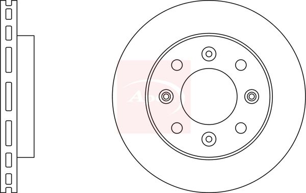 Apec DSK2549 Brake Disc - 1