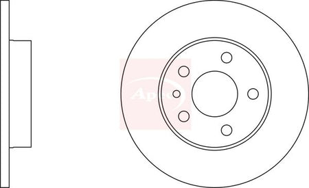 Apec DSK254 Brake Disc - 1
