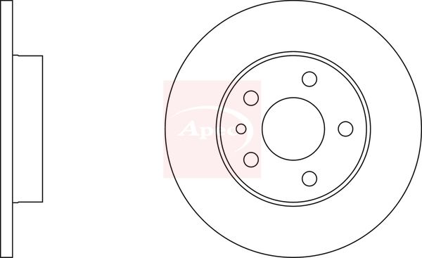 Apec DSK254 Brake Disc - 1