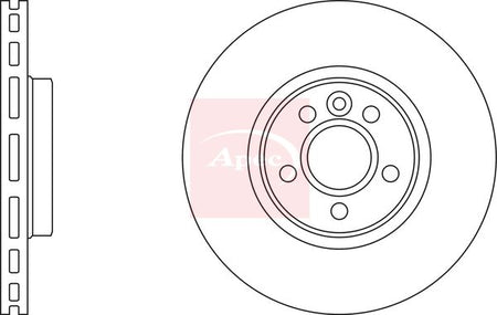 Apec DSK2551 Brake Disc - 1