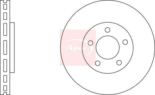 Apec DSK2554 Brake Disc - 1
