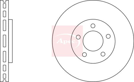 Apec DSK2554 Brake Disc - 1
