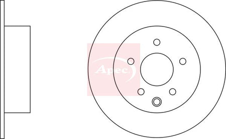 Apec DSK2555 Brake Disc - 1